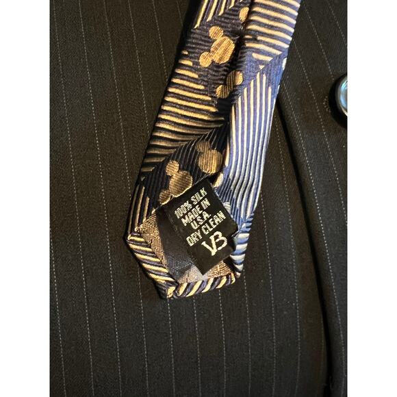 Disney Mickey Mouse Midnight Blue and Copper Tie 100% Silk 57"x3.75" - Picture 5 of 6